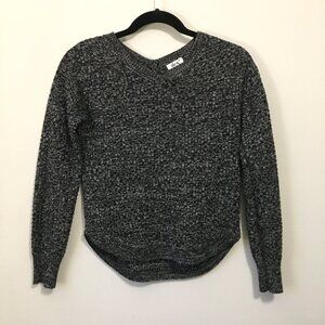 Dex Salt and Pepper Cozy Fringed Sweater